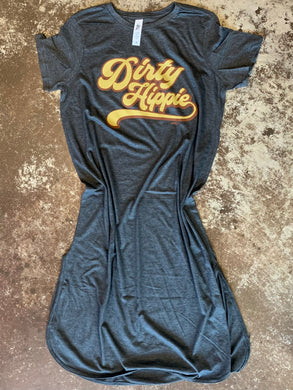 Vintage Dirty Hippie Midi T-Shirt Dress