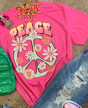 Peace Sign Pink Graphic Tee