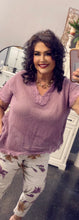 Faded Grape Mesh frayed Top