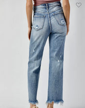 Anna High Rise Straight Distressed Jeans