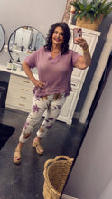 Faded Grape Mesh frayed Top