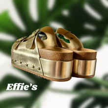 Golde￼n Gold Clod Wedge Sandals