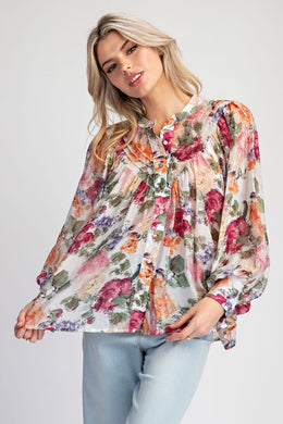 A VINTAGE FLORAL BLOUSE