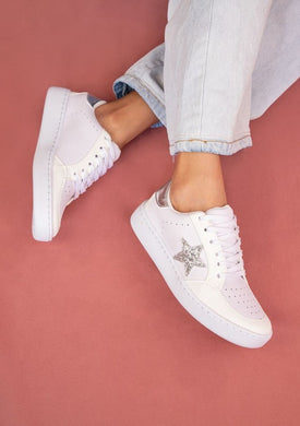 Mila Star White/Silver Sneakers