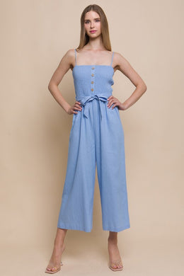 Aria Blue Chambray Color Jumpsuit