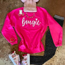 Bougie Hot Pink Bling Graphic Sweatshirt