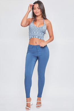 Electric Blue Hyperstretch Mid-Rise Skinny Jean