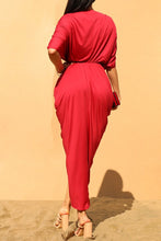 Ruby Red Venetian Bodycon Dress