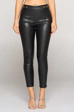 Glam Black Vegan Leather Pants